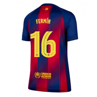 Billige Fotballdrakt Barcelona Fermin Lopez #16 Replika Hjemmedrakt Dame 2025-26 Kortermet
